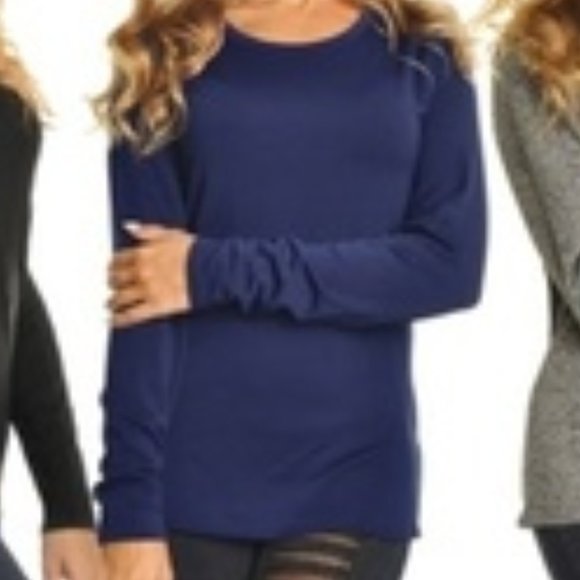 Angelina Tops - Angelina Women's Fleece-Lined Thermal Tops Blue LG
